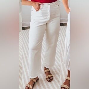 Levi’s Ribcage Straight Ankle Jeans - white